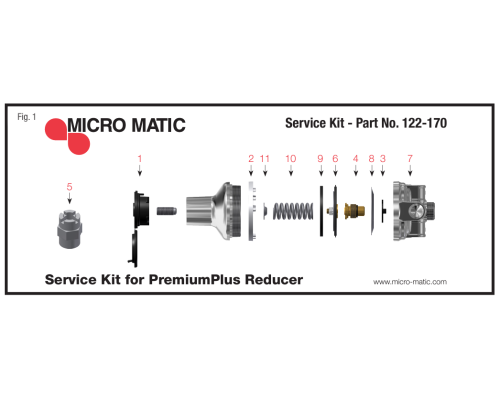 Ремкомплект для редуктора Micro Matic СО2 Premium PLUS